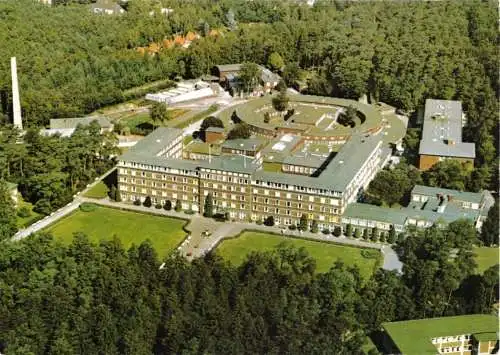 Ansichtskarte, Bad Bramstadt Holstein, Neues Kurhaus, Luftbildansicht, 1976