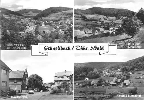 Ansichtskarte, Floh-Seligenthal, OT Schnellbach, vier Abb., 1984