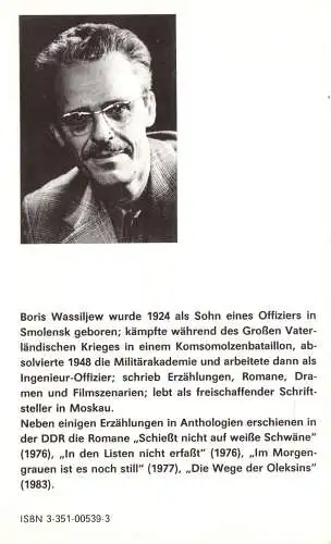 Wassiljew, Boris; Und morgen war Krieg, bb 599, 1987