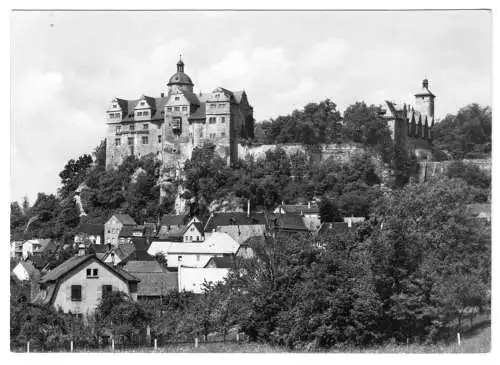 AK, Ranis Kr. Pössneck, Teilansicht mit Burg, 1962