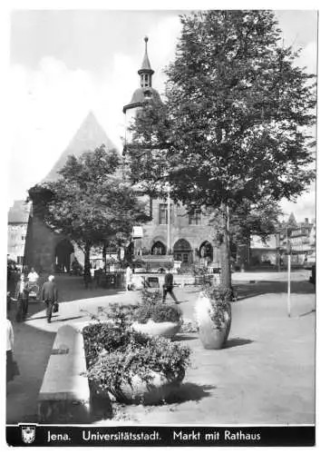 AK, Jena, Marktplatz mit Rathaus, 1971