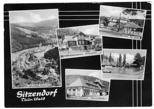 AK, Sitzendorf Thür. Wald, fünf Abb., gestaltet, 1963