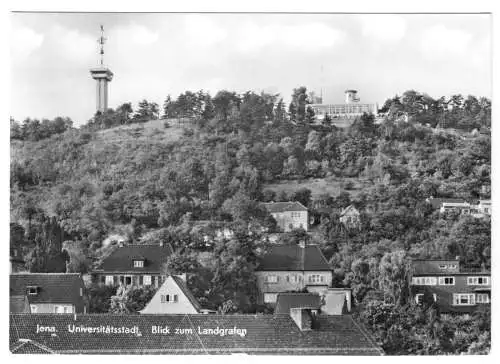 AK, Jena, Teilansicht, Blick zum Landgrafen, 1972