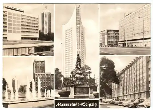 AK, Messestadt Leipzig, fünf Abb., 1973