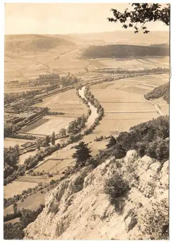 AK, Kahla Thür., Blick vom Dohlenstein in das Saaletal, 1969