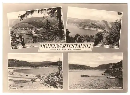 AK, Hohenwartestausee Kr. Saalfeld, vier Abb., gestaltet, 1965