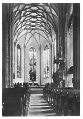 AK, Saalfeld Saale, Johannis-Kirche, Innenansicht, 1984