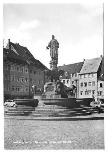 AK, Freiberg Sa., Denkmal "Otto der Reiche", 1971