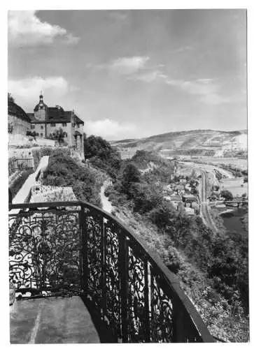 AK, Dornburg, Altes Schloß mit Blick ins Tal, 1967