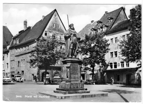 AK, Jena, Markt mit Hanfried, 1971