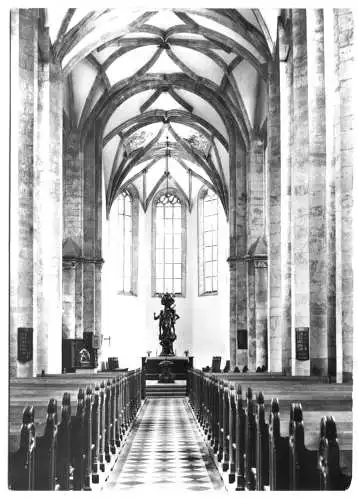 AK, Karl-Marx-Stadt, Chemnitz, Schloßkirche, Blick in den Chor, 1983