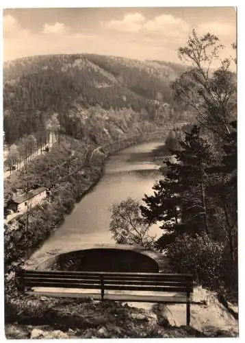 AK, Zschopau Sa., Blick ins Zschopautal, 1962