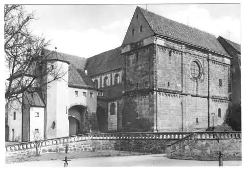 AK, Wechselburg, Stiftskirche, Westansicht, 1983