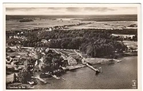 AK, Storkow Mark, Luftbildansicht, 1936