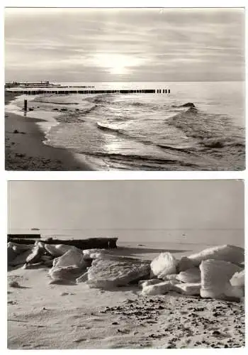 AK (2), Ostseebad Kühlungsborn, Stimmungen am Meer, 1975