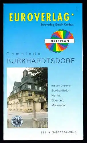 Stadtplan, Ortsplan der Gemeinde Burkhardtsdorf mit Ortsteilen, 2000