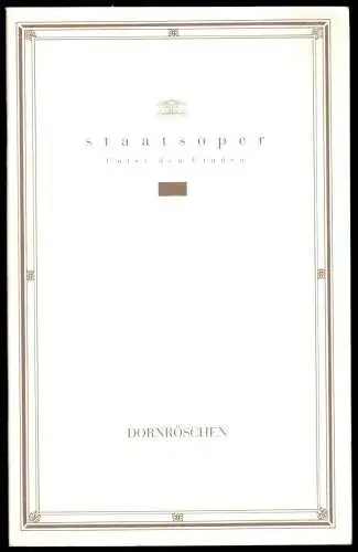 Theaterprogramm, Deutsche Staatsoper Berlin, Dornröschen, 1994