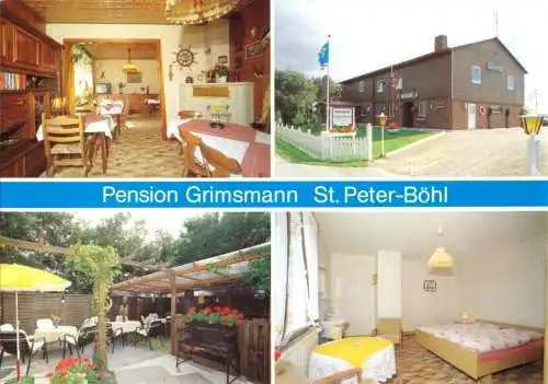 AK, St. Peter-Ording OT Böhl, Pension Grimsmann, vier Abb., um 1988