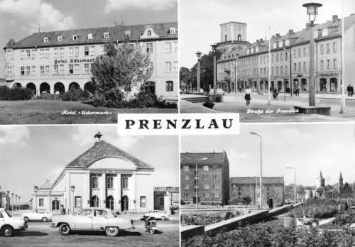 AK, Prenzlau, vier Abb., u.a. Kino, 1970