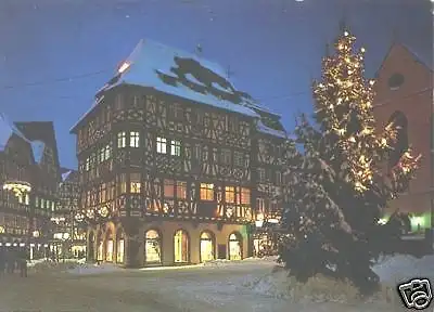 AK, Mosbach Neckar, weihnachtliche Stadtansicht, 1988