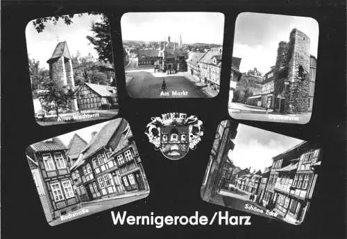 AK, Wernigerode Harz, fünf Abb., gestaltet, 1960