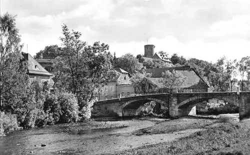 AK, Tannroda Kr. Weimar, Ilmbrücke und Burg, 1965