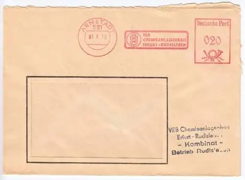 AFS, VEB Chemieanlagenbau Erfurt-Rudisleben, o Arnstadt, 521, 3.8.72