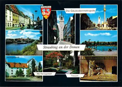 AK, Straubing an der Donau, acht Abb., gestaltet, um 1996