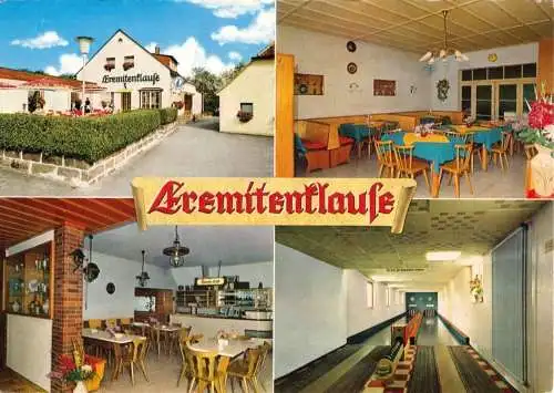 AK, Bayreuth, Ausflugsgaststätte "Eremitenklause", vier Abb., um 1975