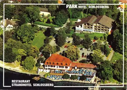 AK, Berg Obb., Park- und Strandhotel, Luftbild, um 1994