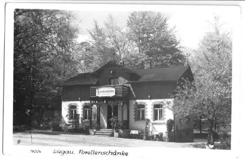 AK, Liegau, Forellenschänke, 1956