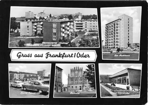 AK, Frankfurt Oder, fünf  Abb., u.a. Südring., 1967