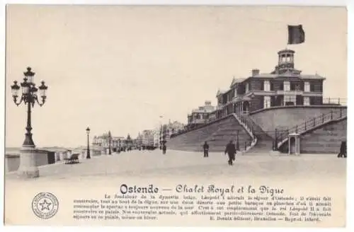 AK, Ostende, Oostende, Charlet Royal et la Digue, 1915