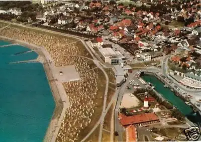 AK, Nordseeheilbad Büsum, Luftbildansicht, ca. 1978