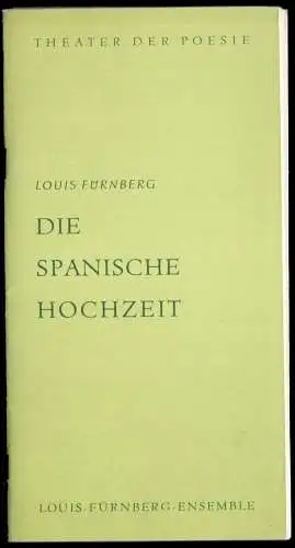 Theaterprogramm, Theater der Poesie, Leipzig, Die spanische Hochzeit, 1964