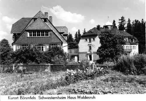 AK, Kurort Bärenfels Osterzgeb., Schwesternheim Haus Waldesruh, Version 1, 1969