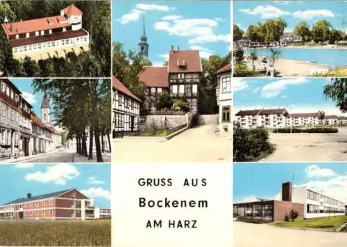 Ansichtskarte, Bockenem am Harz, sieben Abb., um 1968