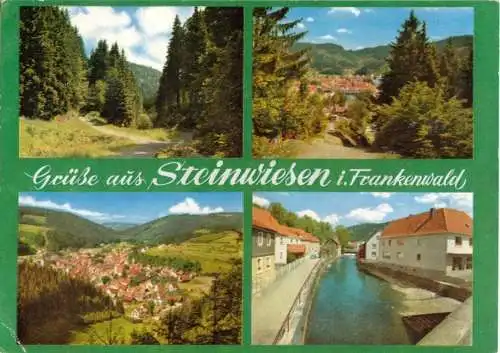 AK, Steinwiesen im Frankenwald, vier Abb. 1985