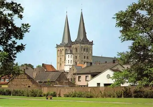 Ansichtskarte, Xanten Niederrhein, Domansicht vom Westwall, 1984