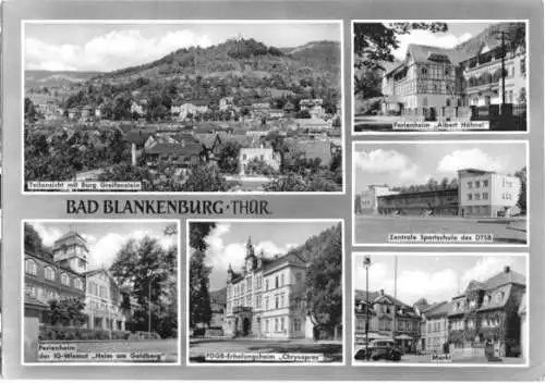 Ansichtskarte, Bad Blankenburg Thür., sechs Abb., gestaltet, 1965