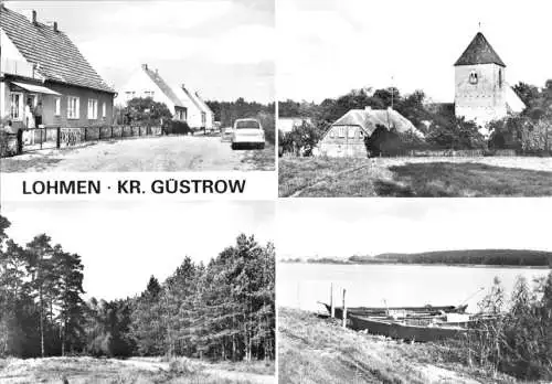 Ansichtskarte, Lohmen Kr. Güstrow, vier Abb., 1981