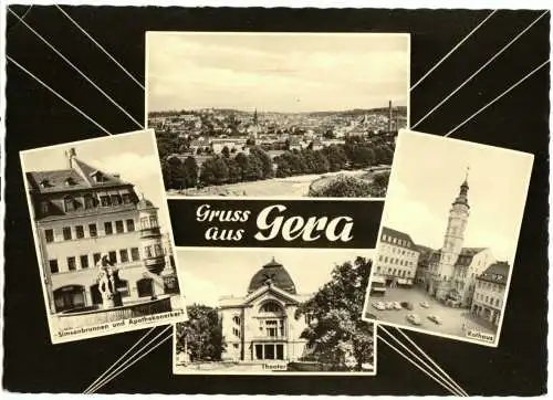 AK, Gera, vier Abb., gestaltet, 1962