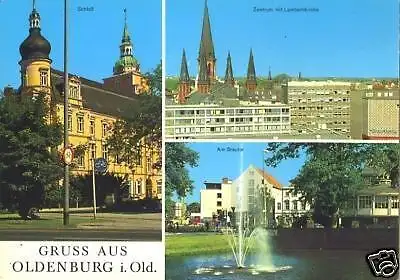 Ansichtskarte, Oldenburg i. Oldbg., drei Abb., ca. 1978