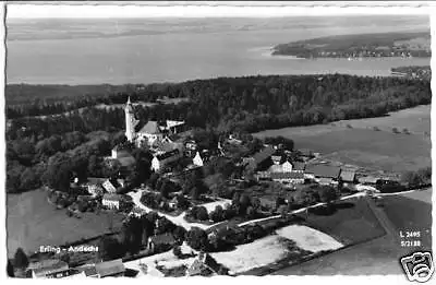 Ansichtskarte, Erling - Andechs, Luftbildansicht, ca. 1960