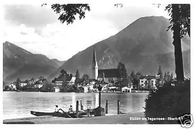 Ansichtskarte, Egern am Tegernsee, Seeansicht, ca. 1962