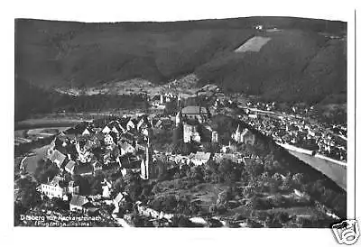 Ansichtskarte, Dilsberg und Neckarsteinach, Luftbild, ca. 1955