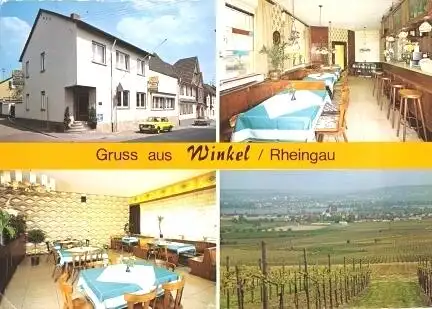 AK, Oestrich-Winkel Rheingau, 4 Abb., Restaurant, 1984