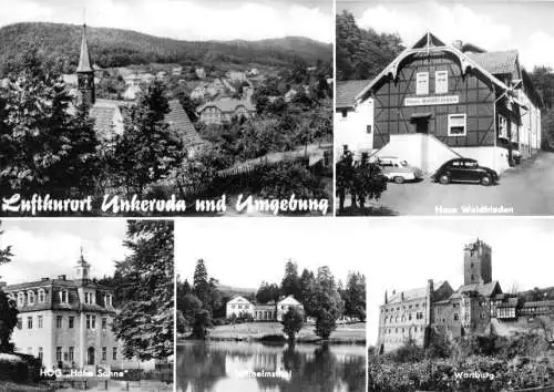 Ansichtskarte, Unkeroda Kr. Eisenach und Umgebung, fünf Abb., 1970