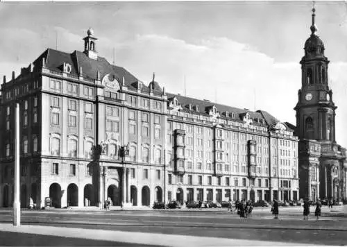 Ansichtskarte, Dresden, Neubauten am Altmarkt, 1959