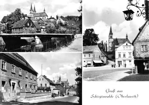 AK, Schirgiswalde Oberlausitz, drei Abb., 1977